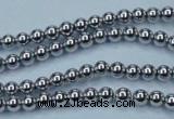 CHE422 15.5 inches 3mm round plated hematite beads wholesale