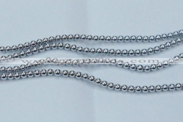 CHE426 15.5 inches 10mm round plated hematite beads wholesale