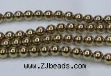 CHE431 15.5 inches 3mm round plated hematite beads wholesale