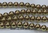 CHE433 15.5 inches 6mm round plated hematite beads wholesale