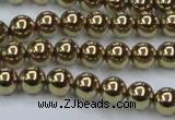 CHE434 15.5 inches 8mm round plated hematite beads wholesale