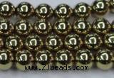 CHE435 15.5 inches 10mm round plated hematite beads wholesale