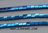 CHE455 15.5 inches 2*2mm cube plated hematite beads wholesale