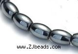 CHE54 15.5  inches 8*12mm rice shape hematite beads Wholesale