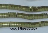 CHE559 15.5 inches 1*2*2mm square plated hematite beads wholesale