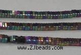 CHE562 15.5 inches 1*2*2mm square plated hematite beads wholesale