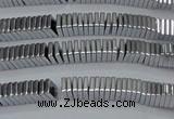 CHE565 15.5 inches 1*2*2mm square plated hematite beads wholesale