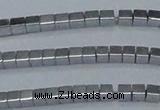 CHE590 15.5 inches 2*2mm cube plated hematite beads wholesale