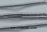 CHE594 15.5 inches 2*2.5mm tube plated hematite beads wholesale