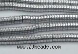 CHE640 15.5 inches 1*2mm tyre plated hematite beads wholesale