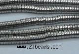 CHE641 15.5 inches 1*2mm tyre plated hematite beads wholesale