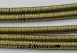 CHE681 15.5 inches 1*4mm tyre matte plated hematite beads