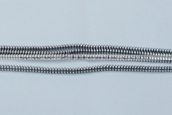 CHE727 15.5 inches 2*4mm rondelle plated hematite beads wholesale