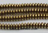 CHE729 15.5 inches 2*4mm rondelle plated hematite beads wholesale