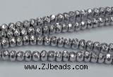 CHE731 15.5 inches 2*3mm faceted rondelle plated hematite beads