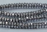 CHE733 15.5 inches 3*6mm faceted rondelle plated hematite beads