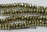 CHE738 15.5 inches 3*6mm faceted rondelle plated hematite beads