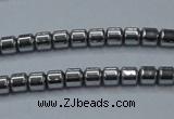 CHE774 15.5 inches 2*2mm drum plated hematite beads wholesale