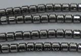 CHE775 15.5 inches 2*2mm drum plated hematite beads wholesale