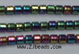 CHE780 15.5 inches 2*2mm drum plated hematite beads wholesale