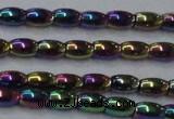 CHE796 15.5 inches 3*5mm rice plated hematite beads wholesale