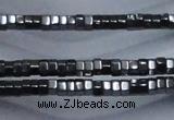 CHE821 15.5 inches 3*3mm hexagon hematite beads wholesale