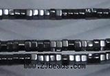 CHE822 15.5 inches 4*4mm hexagon hematite beads wholesale