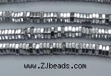 CHE825 15.5 inches 1*2mm hexagon plated hematite beads wholesale