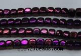 CHE853 15.5 inches 2*2mm dice platedhematite beads wholesale