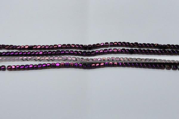 CHE853 15.5 inches 2*2mm dice platedhematite beads wholesale