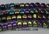 CHE860 15.5 inches 3*3mm dice platedhematite beads wholesale