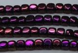 CHE870 15.5 inches 4*4mm dice platedhematite beads wholesale