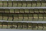 CHE879 15.5 inches 2*2mm cube plated hematite beads wholesale