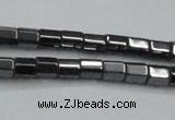 CHE895 15.5 inches 3*3mm faceted tube hematite beads wholesale