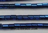 CHE902 15.5 inches 3*3mm faceted tube plated hematite beads wholesale