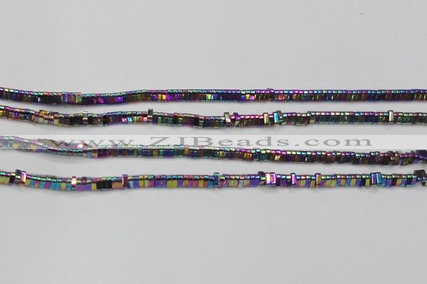 CHE922 15.5 inches 1*3mm triangle plated hematite beads wholesale