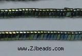 CHE923 15.5 inches 1*3mm triangle plated hematite beads wholesale