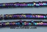 CHE933 15.5 inches 1*2*3mm oval plated hematite beads wholesale