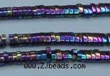 CHE933 15.5 inches 1*2*3mm oval plated hematite beads wholesale