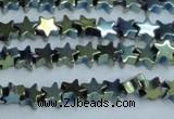 CHE941 15.5 inches 4mm star plated hematite beads wholesale