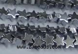 CHE945 15.5 inches 6mm star plated hematite beads wholesale