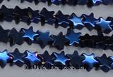 CHE951 15.5 inches 6mm star plated hematite beads wholesale