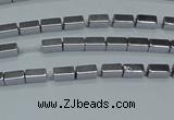 CHE954 15.5 inches 2*4mm cuboid plated hematite beads wholesale