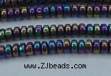 CHE963 15.5 inches 1.5*3mm rondelle plated hematite beads wholesale