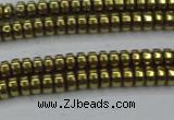 CHE964 15.5 inches 1.5*3mm rondelle plated hematite beads wholesale