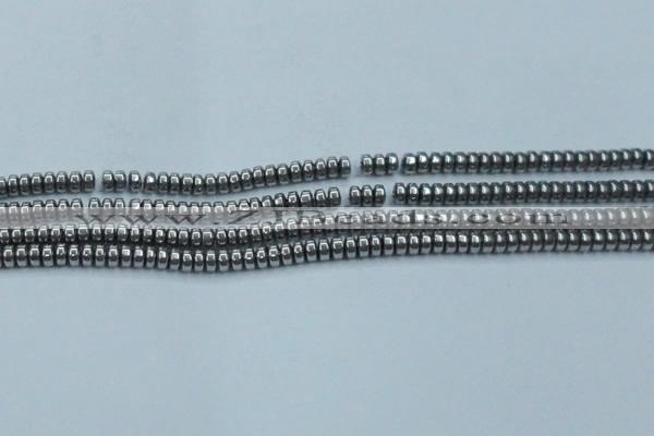 CHE967 15.5 inches 2*4mm rondelle plated hematite beads wholesale