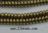 CHE968 15.5 inches 2*4mm rondelle plated hematite beads wholesale