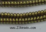 CHE968 15.5 inches 2*4mm rondelle plated hematite beads wholesale