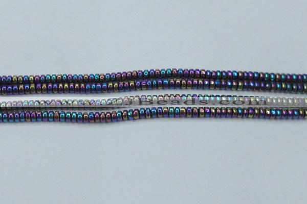 CHE969 15.5 inches 2*4mm rondelle plated hematite beads wholesale