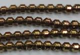 CHE975 15.5 inches 4*4mm plated hematite beads wholesale